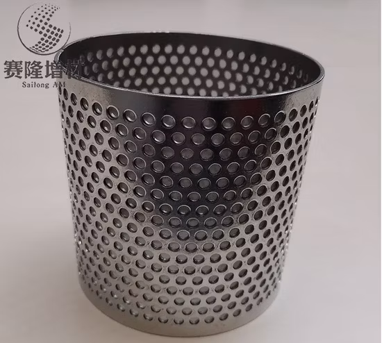 Poröser Metallfilter, perforierter Titandrahtgeflechtfilter für die industrielle Filtration